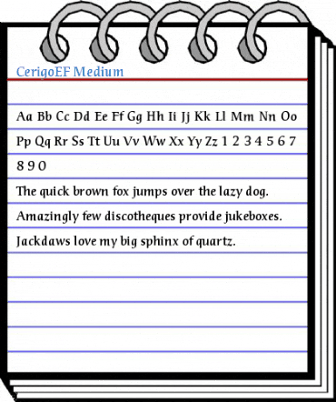 CerigoEF Medium Font