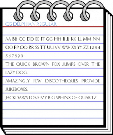 Cg Delphian Regular Font