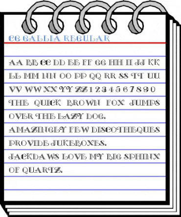 Cg Gallia Regular Font