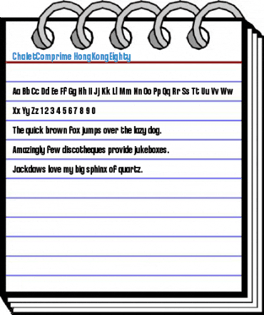 ChaletComprime HongKongEighty Font