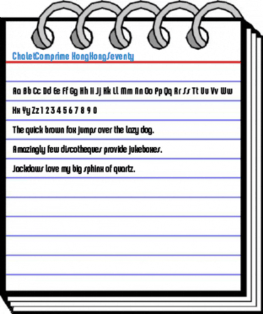 ChaletComprime HongKongSeventy Font