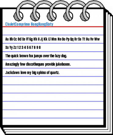 ChaletComprime HongKongSixty Font