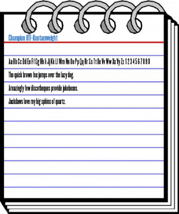 Champion HTF-Bantamweight Font