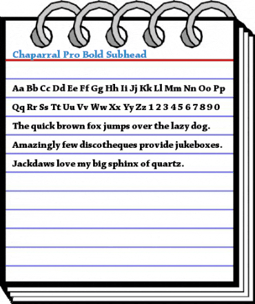 Chaparral Pro Bold Subhead Font