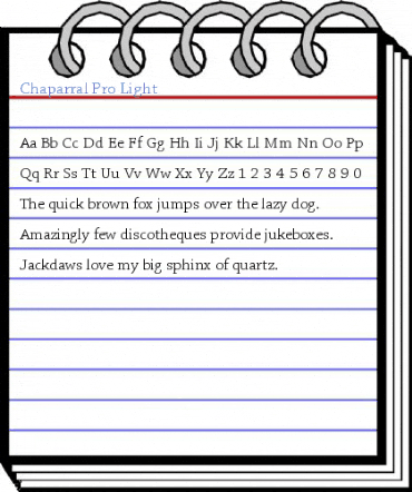 Chaparral Pro Light Font