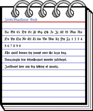 Z690-Blackletter Bold Font