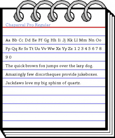 Chaparral Pro Regular Font
