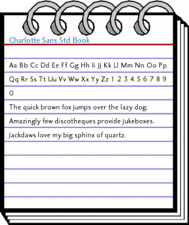 Charlotte Sans Std Book Font