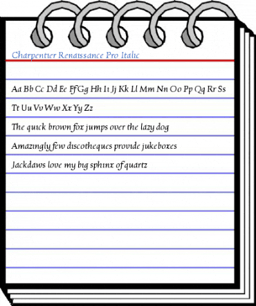 Charpentier Renaissance Pro Italic Font