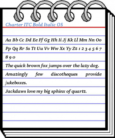 Charter ITC Bold Italic OS Font