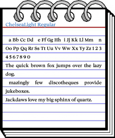 ChelseaLight Regular Font