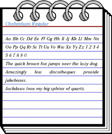 Cheltenham Regular Font