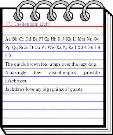 ITC Cheltenham Light Font