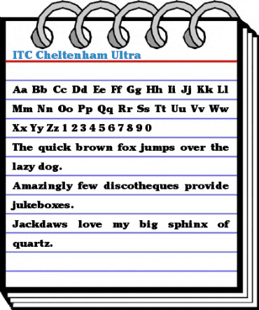 ITC Cheltenham Ultra Font