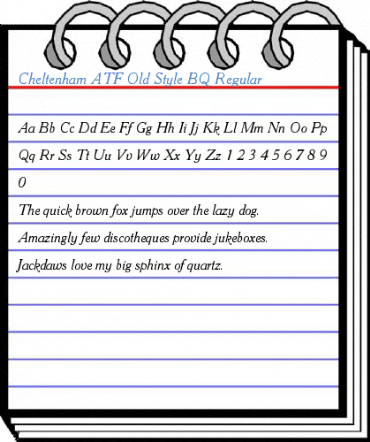 Cheltenham ATF Old Style BQ Regular Font