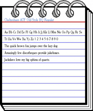 Cheltenham ATF Old Style BQ Regular Font