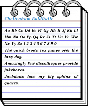 Cheltenham BoldItalic Font