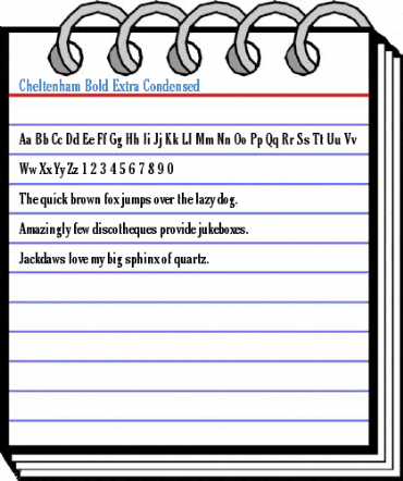 Cheltenham Bold Extra Condensed Font