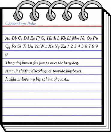 Cheltenham Italic Font