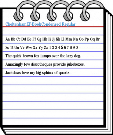 CheltenhamEF-BookCondensed Regular Font
