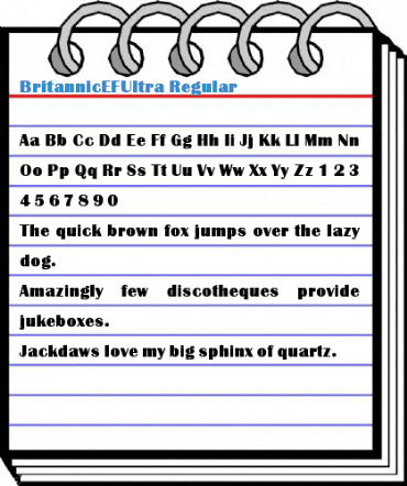 BritannicEFUltra Regular Font