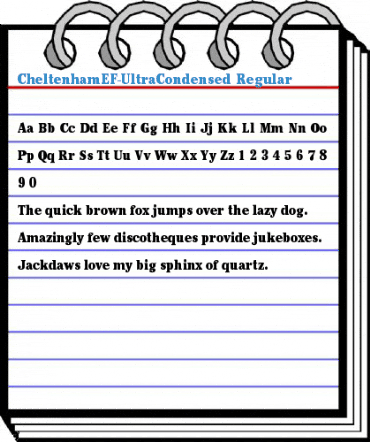 CheltenhamEF-UltraCondensed Regular Font