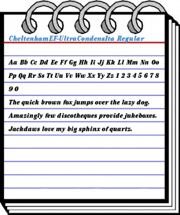 CheltenhamEF-UltraCondensIta Regular Font