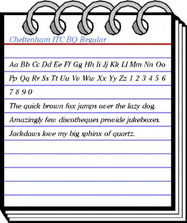 Cheltenham ITC BQ Regular Font