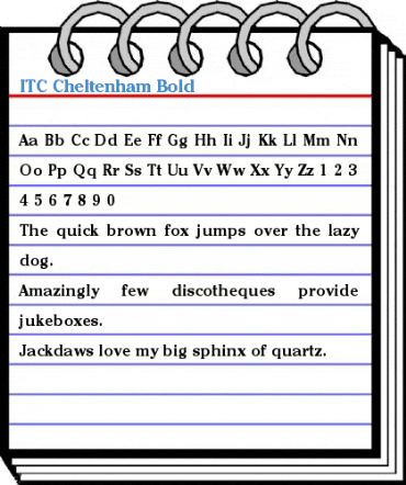 ITC Cheltenham Bold Font
