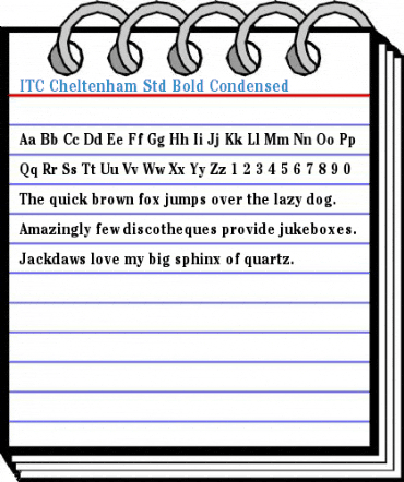 ITC Cheltenham Std Bold Condensed Font