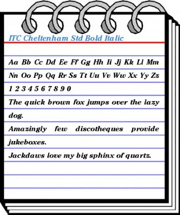 ITC Cheltenham Std Font