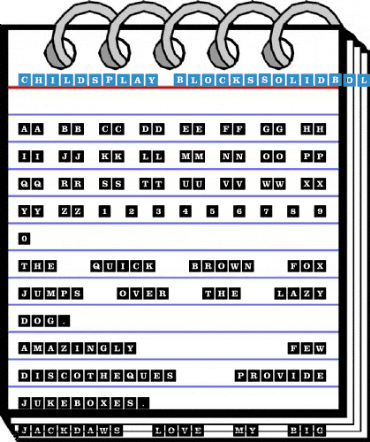 ChildsPlay BlocksSolidBold Font