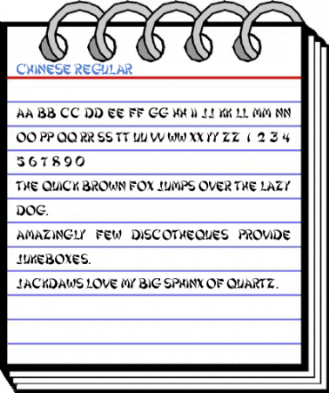 Chinese Regular Font