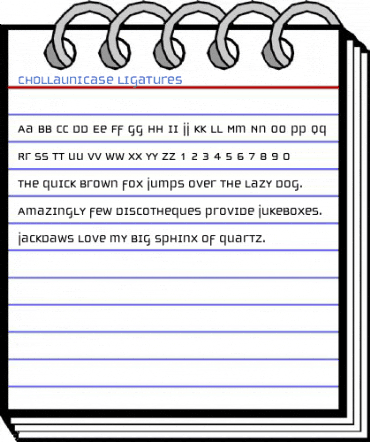 ChollaUnicase Ligatures Font