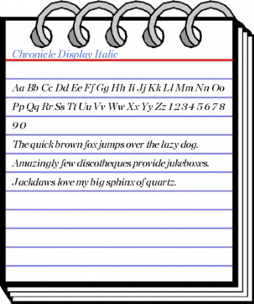 Chronicle Display Italic Font