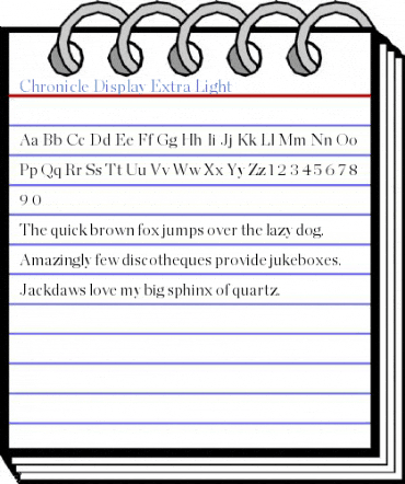 Chronicle Display Extra Light Font