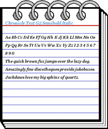 Chronicle Text G2 Semibold Italic Font