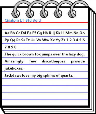 Cisalpin LT Std Bold Font