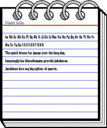 Citadel Inline Font
