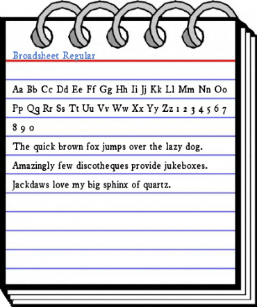 Broadsheet Regular Font