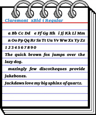 ClaremontExBldIt Regular Font