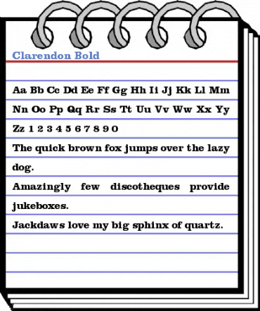 Clarendon Bold Font