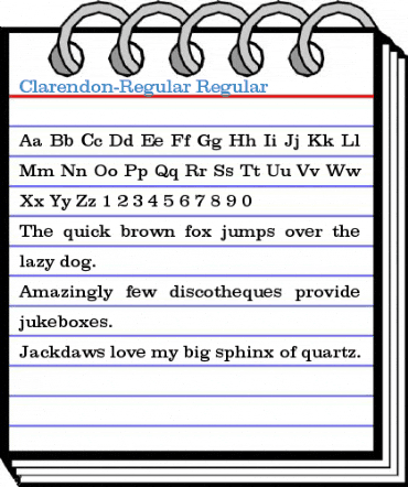 Clarendon-Regular Regular Font