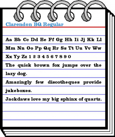 Clarendon BQ Regular Font
