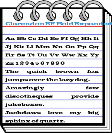 ClarendonEF BoldExpanded Font