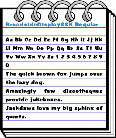 BroadsideDisplaySSK Regular Font