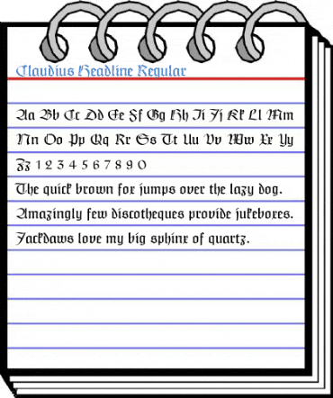 Claudius Headline Regular Font