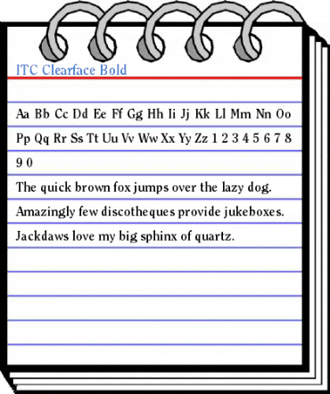 ITC Clearface Bold Font