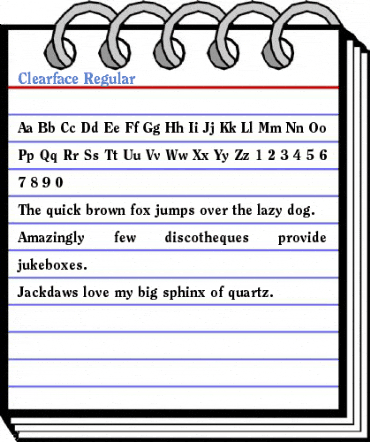 Clearface Regular Font