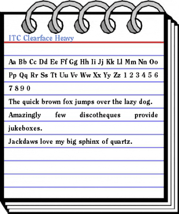 ITC Clearface Heavy Font